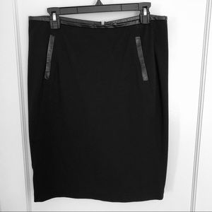 Black Vince pencil skirt